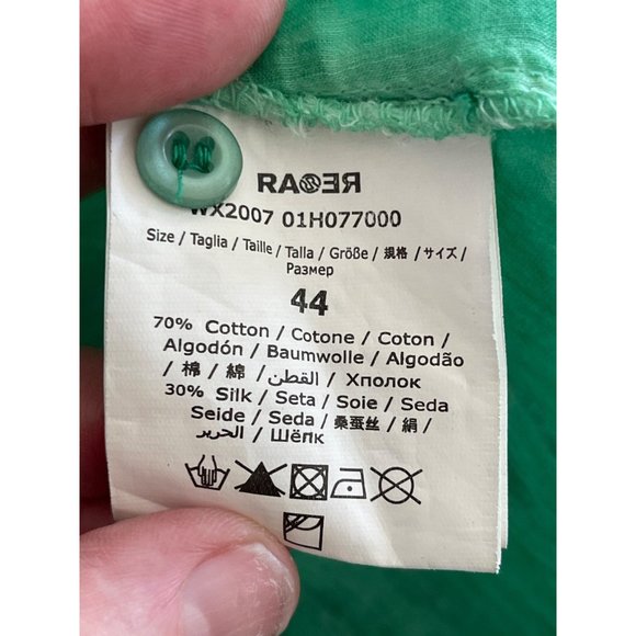 RA-RE Womens Dress‎ Swim Cover Up Ruffle Neck Silk Blend Green 44 IT 6-8 Logo - Picture 8 of 11